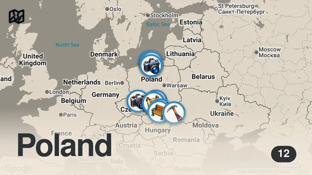Map of POLSKA JEST PIĘKNA CZ. 1 | Najlepsze atrakcje: góry, morze, jeziora, miasta | Co zobaczyć?