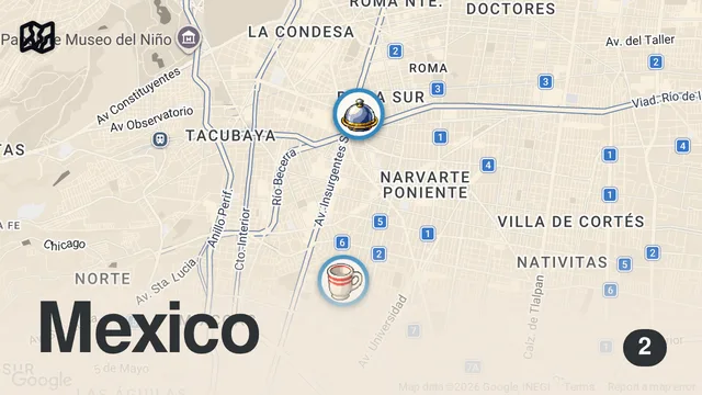 Map of The Best Eats in Mexico City | Anthony Bourdain: No Reservations | Travel Channel