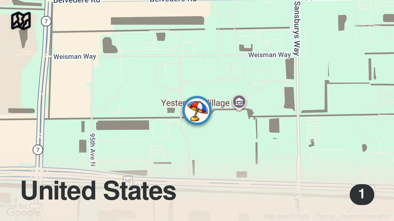 Map of 1 spot from Eating At South Florida Fair ($100 Challenge)