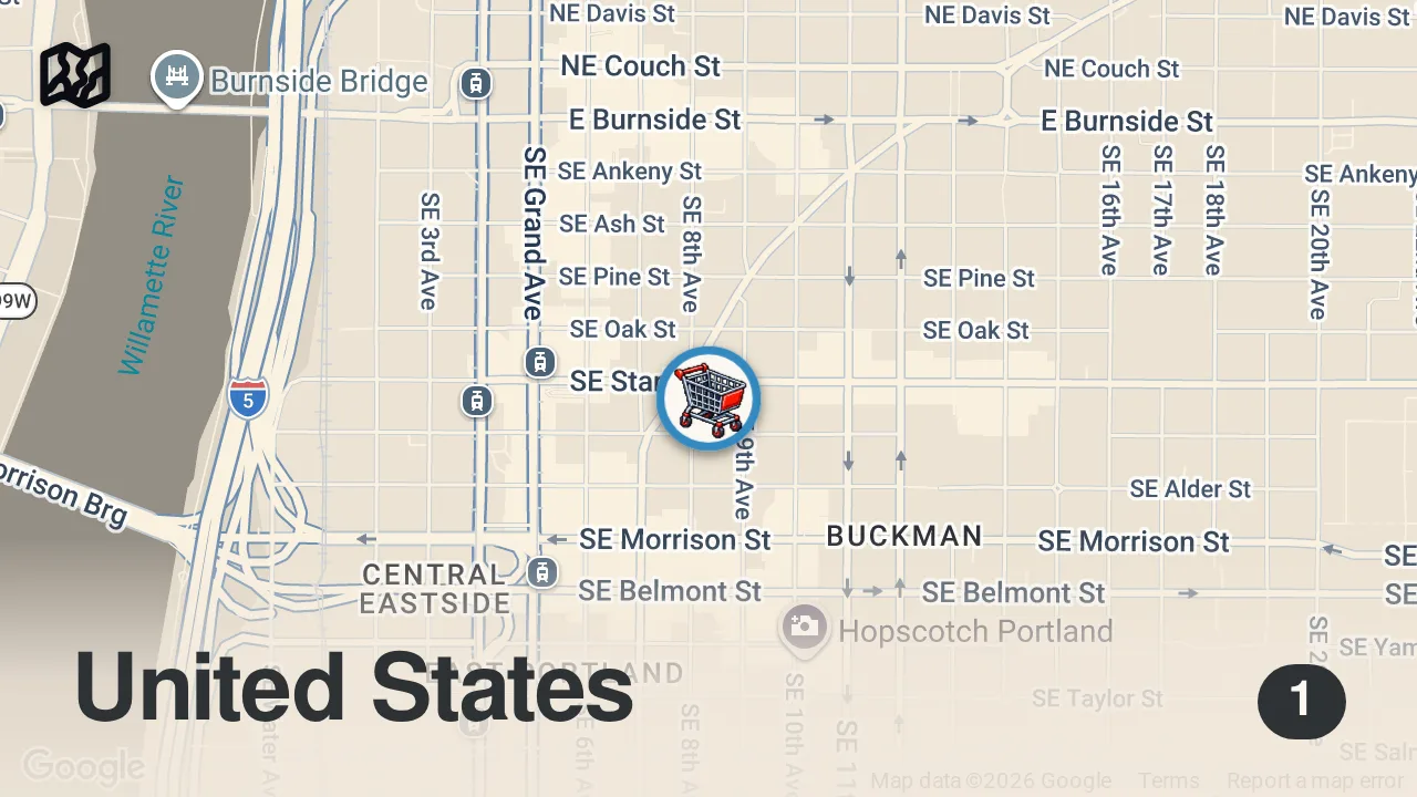 Map of 1 spot from How the Finest Tofu in America is Handmade Every Day — Handmade