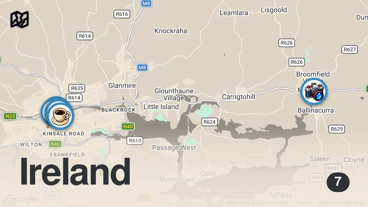 Map of 7 spots from CORK CITY: IRELAND'S FOODIE CAPITAL