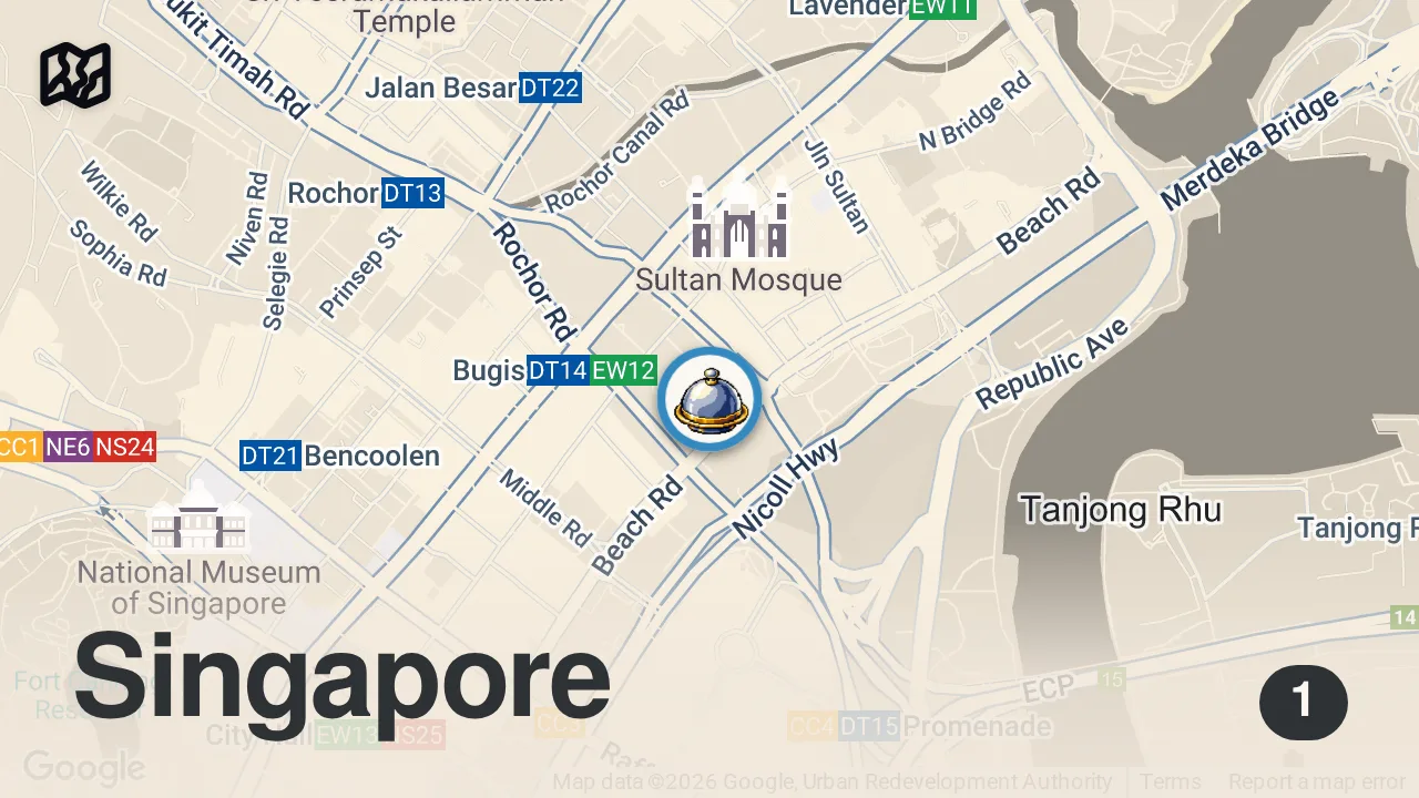 Map of 1 spot from Exploring Malaysian Fine Dining at One of The Best One Michelin Stars in Asia