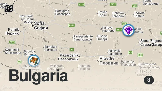 Map of The Graffiti Village of Bulgaria - Staro Zhelezare, Bulgaria 🇧🇬