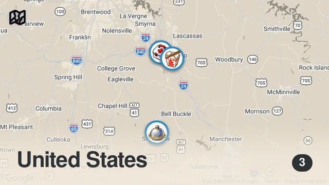 Map of Eating At Restaurants With NO Customers!