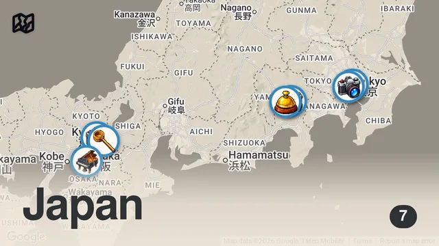 Map of How To Spend 7 Days in Japan - A Spring Travel Itinerary
