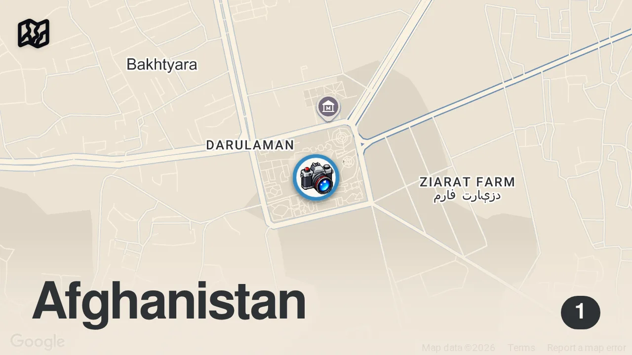 Map of 1 spot from A Day Inside The Most Feared Country In The World — Afghanistan Under Taliban, Kabul, Istalif 🇦🇫