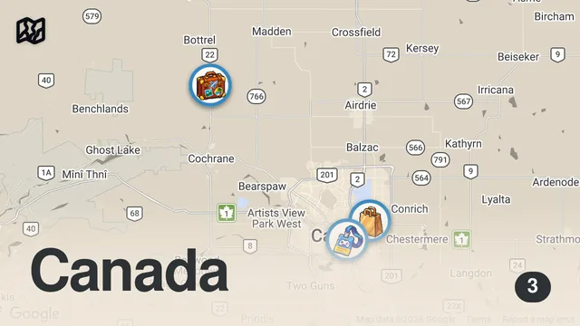 Map of THE CALGARY STAMPEDE: RANCHES & RODEOS