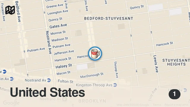 Map of Where people from the South eat in New York City