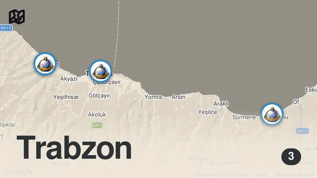 Map of TRABZON'UN EFSANE LEZZETLERİNİ DENEDİM!!