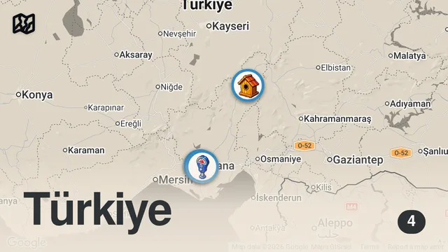 Map of 50 LİRAYA 6 MEKAN GEZDİM DESEM? | ADANA LEZZETLERİ