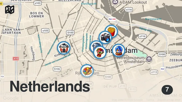 Map of Traditional Dutch Foodie Tour - What to Eat in the Netherlands