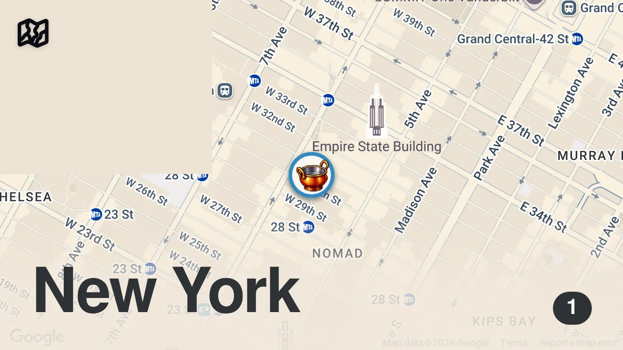 Map of 1 spot from Hardest Reservation in NYC is this London Import!