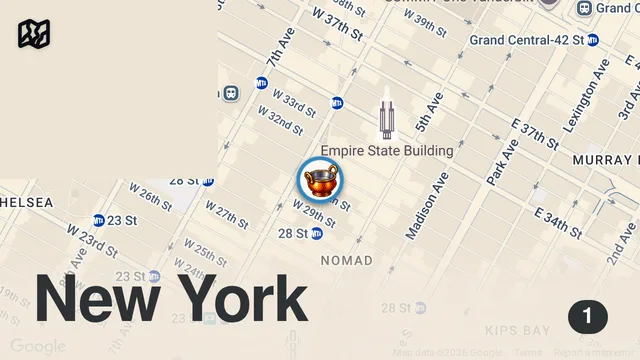 Map of Hardest Reservation in NYC is this London Import!