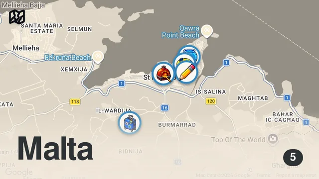 Map of AVOID MALTA IN 2023 - It's Not What You Think 🇲🇹