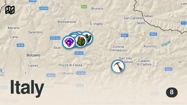 Map of Spektakuläre Durchquerung der Geislerspitzen in den Dolomiten in Südtirol