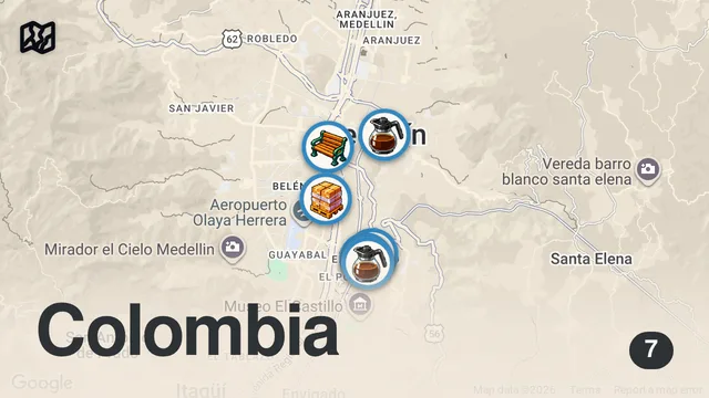 Map of Best Coffee Shops in Medellin Colombia Best cafes in Medellin Best Coffee Shops in the World