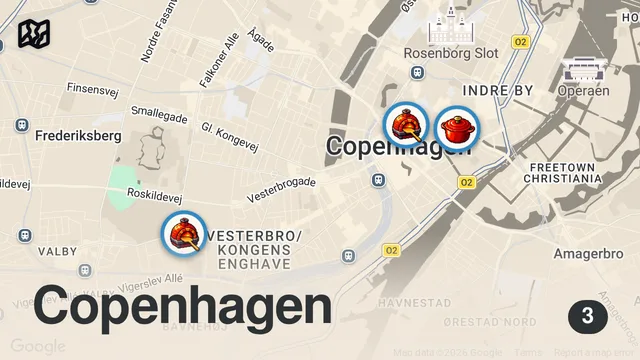 Map of Top 3 BEDST RATEDE pizzeriaer i København! En af dem er nu på min top 3 liste over bedste pizzaer 🍕