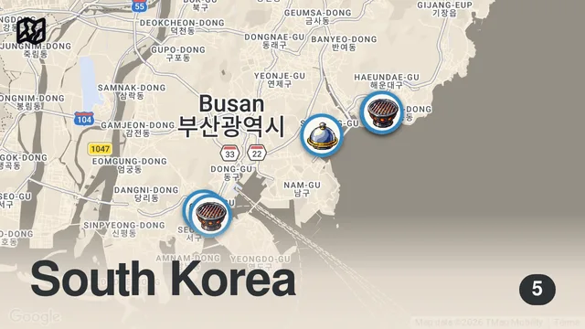 Map of 48 hours of KOREAN Food in BUSAN, South Korea | Best Eats in Busan
