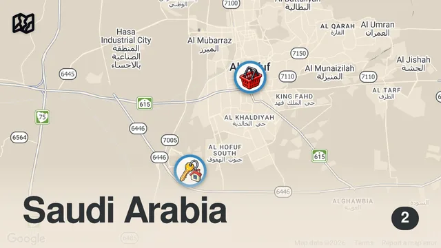 Map of Better Than GOLD!! Rare ARABIAN FOOD in World’s Biggest Oasis - 2 Million Palm Trees!