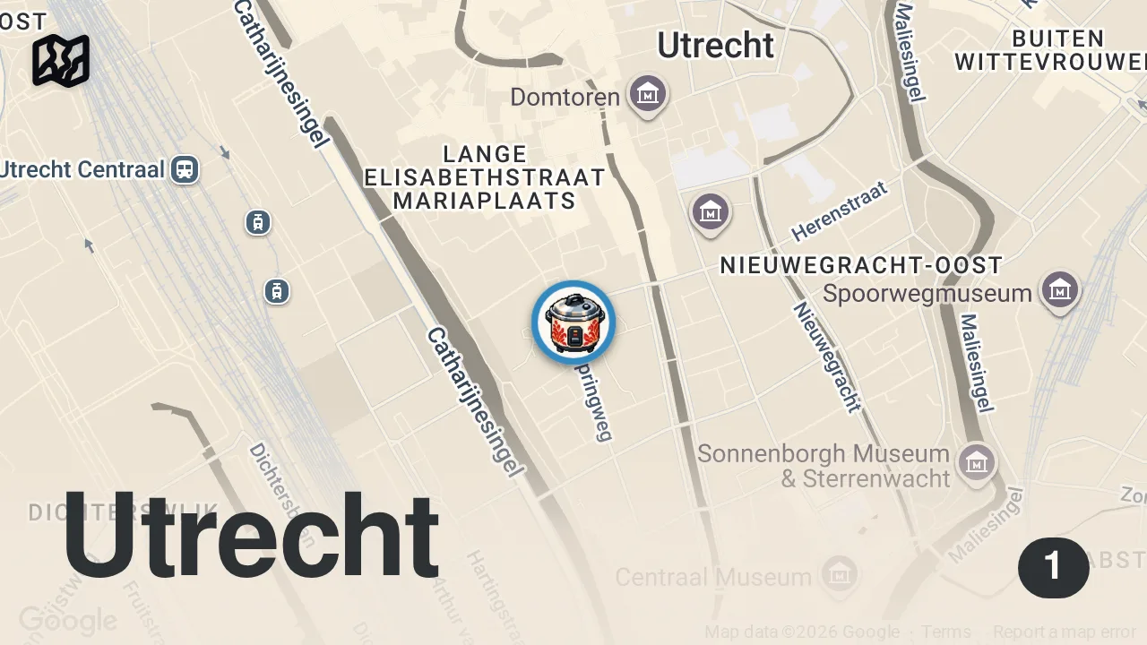 Map of 1 spot from Is dit het beste Indische restaurant van Nederland?! (Restaurant Blauw)