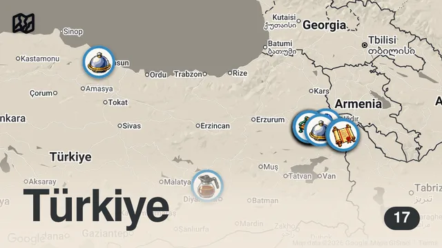 Map of AĞRI’DA BİR GÜNDE NE YENİR!!!