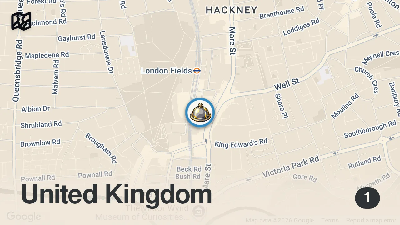 Map of 1 spot from The World’s Fastest Michelin-Starred Restaurant (20 Days) | Pro Kitchen Tours