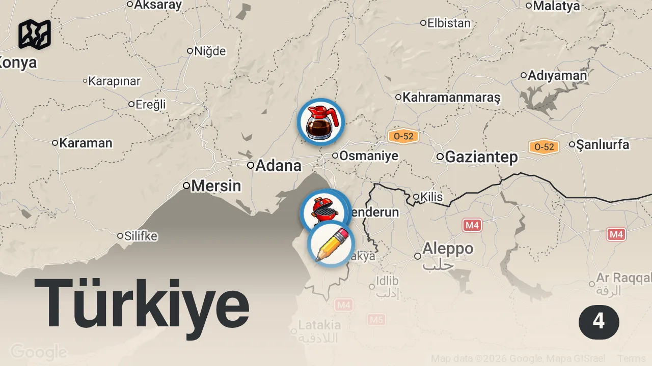 Map of 4 spots from 3 SAATTE 6000 TL SERİSİ!!!