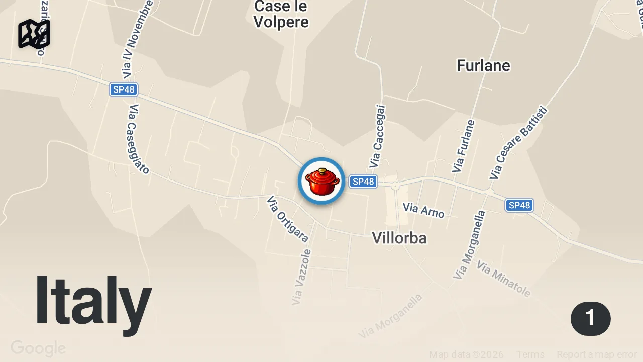 Map of 1 spot from Trattoria Tradizione’de bulduğum bu doğal soda diğer büyük markalardan yüz misli daha iyi.