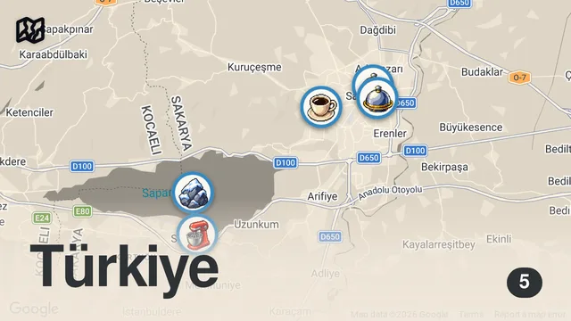 Map of İyi Yemeğin Ayağına Gidilir #3 | Sakarya Lezzetleri | İlker Ayrık’la Motosikletli Lezzet Yolculuğu