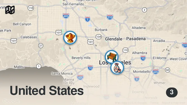 Map of SHAVED ICE, FISH SANDWICHES & ALLEYWAY WINE | LA FOOD TOUR PART 1