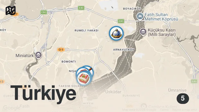 Map of BEŞİKTAŞ LEZZET REHBERİ (Edirne tava ciğeri, çibörek, hamburger, yanyana) - Ayaküstü Lezzetler
