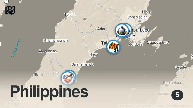 Map of I Survived 48 Hours Only Eating Lechon in Cebu Philippines 🇵🇭