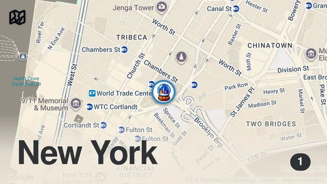 Map of Trying supposedly the best lasagna in NYC #food #pasta #mukbang