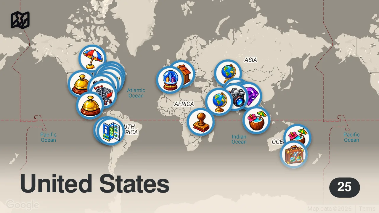 Map of 25 spots from 25 Best Fall Travel Destinations Around The World to Visit Now