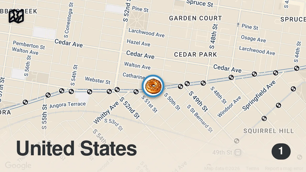 Map of 1 spot from More great breakfast sandwiches to try in Philly.