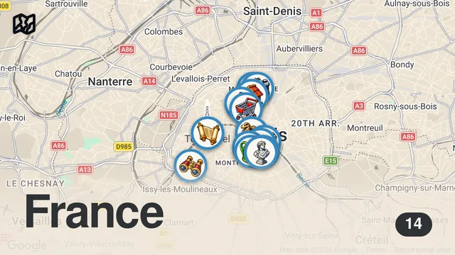 Map of 20 Things I Wish I Knew Before Visiting Paris 🇫🇷