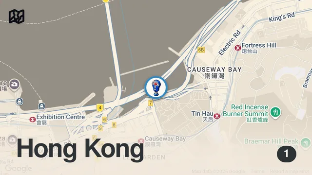 Map of Tony Flies Through Hong Kong (Literally) | No Reservations: Anthony Bourdain | Travel Channel
