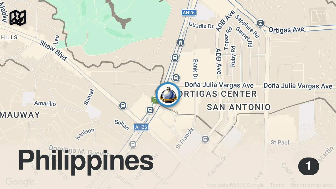 Map of 1 spot from Eating EVERYTHING at the MOST POPULAR All You Can Eat Buffet in the Philippines!