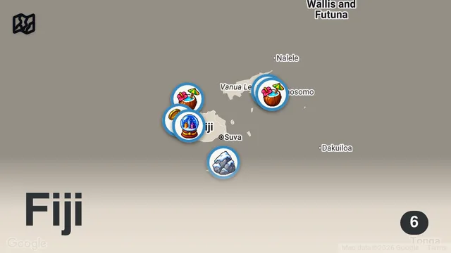 Map of جزر فيجي | جولة في أجمل 5 جزر مع تحديثات الأسعار 2026