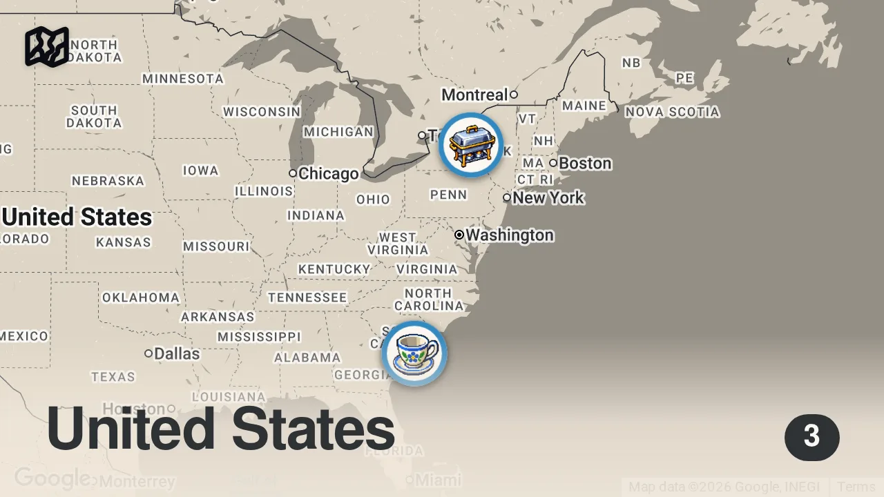 Map of 3 spots from Extreme Backyard Barbecue!! 🇺🇸 You’ll ONLY Get This in South Carolina!