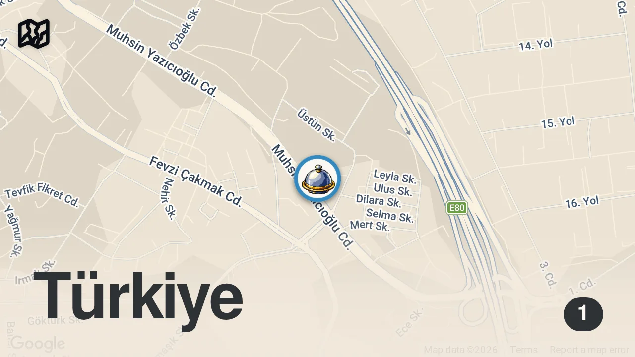 Map of 1 spot from ÇİĞNEMEYE GEREK YOK! AĞIZDA ERİYOR! | ERKONYALILAR