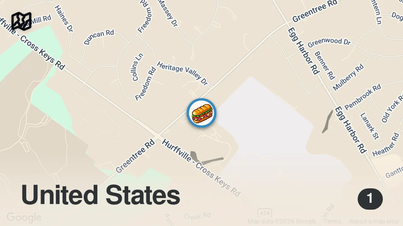 Map of 1 spot from More excellent chicken caesar wraps.