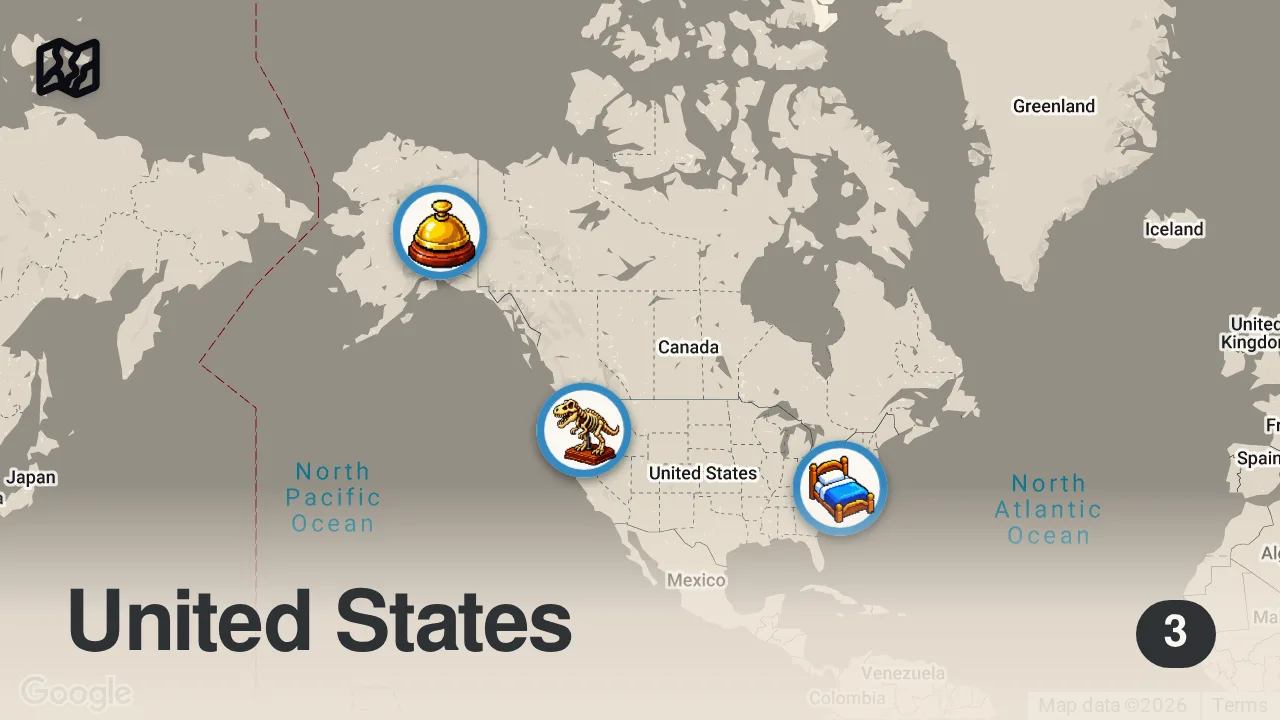 Map of 3 spots from Too Close For Comfort: Bigfoot Encounters in Alaska | The Alaska Triangle | Travel Channel