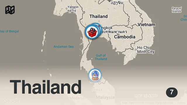 Map of Alone In Thailand's Floating Market!!!