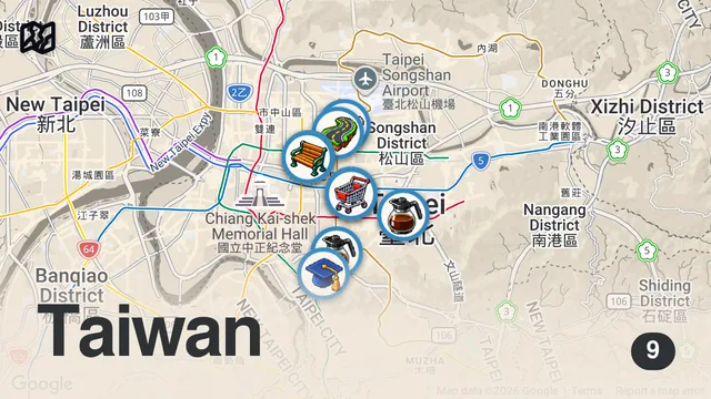 Map of Top 5 Award Winning Coffee Shops in Taiwan! | Taiwan Top 5