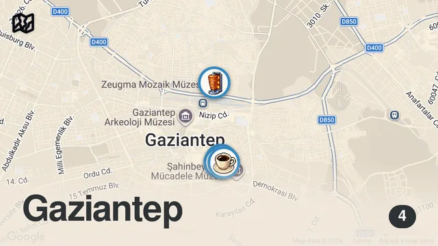 Map of Street Food in GAZIANTEP, Turkey 🇹🇷 - HOW TO MAKE BAKLAVA + BEST LAMB KEBABS IN TURKEY