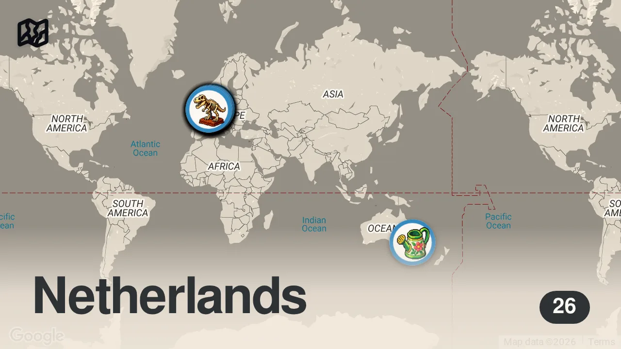 Map of 26 spots from 🇳🇱 NIEDERLANDE Dokumentation: Mehr als Tulpen und Windmühlen | 4K