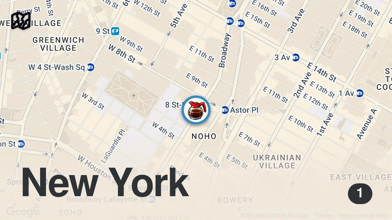 Map of 1 spot from Do You Remember These NYC Restaurants and Bars from the 2000s?