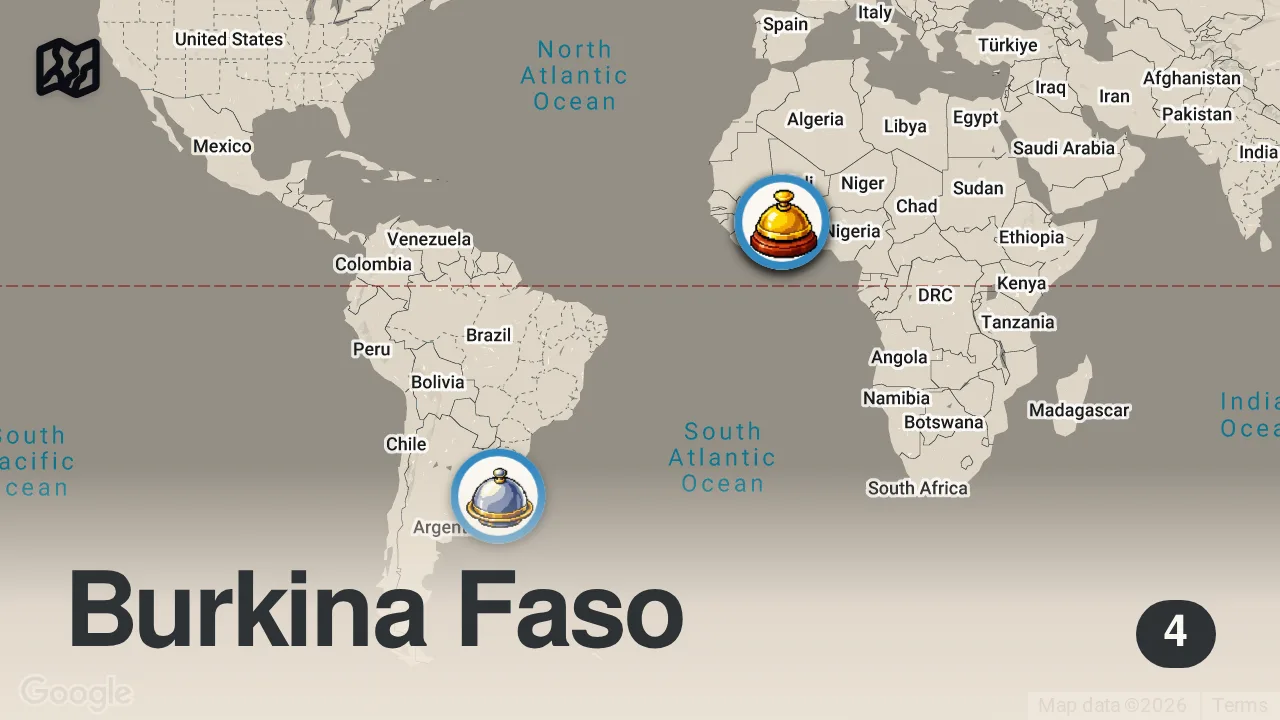 Map of 4 spots from The Natural Beauty Of The Most Anti-Imperialist Nation - Burkina Faso, Pics de Sindou 🇧🇫