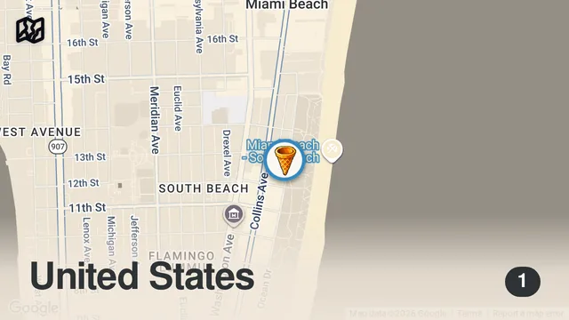 Map of #lifeinusa #miami